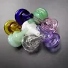 Carb Cap for Quartz Banger Smoking Accessories Nail Dab Rigs High Quanlity Coloured Glass Bubble Cap with Hole on Top Thermal Nails BJ