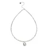 Hangertjeskettingen Sterling Zilver Schelp Roos S925 Gefragmenteerd Zilver Natuurlijke Zoetwaterparelketting Lichte luxe en hoge kwaliteit Kraagkettingarmband