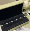 Luxury VA brand Designer pendant Necklaces 18K Gold cross chain mini clover 4 Leaf Flower choker shining diamond crystal necklace 3492516