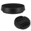 Haoge Lhlq Metal Lens Hood Shade مع غطاء لـ Leica Q Q2 QP Typ 116 Typ116 كاميرا أسود 231226