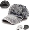 Berretti da baseball Cappello strappato Hop Donna Denim Sun Distressed Trucker Baseball Hip Cap Uomo Bandiera da uomo