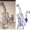 Função de bong de água de vidro Dab Rigs Hookahs Fumar Vidro Queimador de Óleo Tubo Bongs Reciclador Plataformas de Petróleo 10,1 polegadas