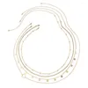 Belts Women Elegant Body Harness Multilayered Slimming Cummerbands Waist Band Tassel Sequin Waistband Metal Chain Belt