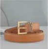 Ceinture fine pour femmes en cuir véritable 30mm de largeur hommes ceintures de créateur boucle S Cnosme ceinture femme Cintura Ceintures 6 couleurs accessoires de mode blanc marron