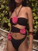 Kobiety stroje kąpielowe ZTVITALIZA Seksowne jednoczęściowe strój kąpielowy 2024 Wyściełany stanik stanik Halter Hollow Summer Beachwear Monokini