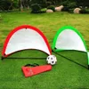 Pelotas de fútbol plegables, portátil, duradero, para entrenamiento de fútbol, red de portería para niños, juguetes para jugar al aire libre en interiores, 5 colores 230