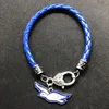 Charm armband ankomst emaljmetall zeta phi beta sorority samhälle maskot duva hänge blå läderkedja armband armband 337U