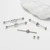 Rak kirurgiskt rostfritt stål Industriell skivstång Helix Ear Bar Ball Broskörörhängen Stud Bling1.2mm Double Head Screw Rod Crown Bridgel Piercing Body Jewelry