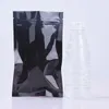 Siyah Plastik Mylar Torbalar Uzun süreli gıda depolama ve koleksiyon koruması için Alüminyum Folyo Fermuar Torbası İki Yan Renkli LGTCG APQGS