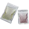 Multiple sizes Frosted Transparent Zip Bag Clear Plastic Storage Bags Snack Tea Packaging Kgmnf Viwsc