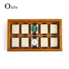 Oirlv 10 rutnät Solid Wood Jewelry Organizer Box Watch Holder Storage Case Watch Display Box For Man Women Regalos Para HOMBRE 231227