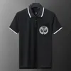 Polo en coton pour hommes, chemises de marque à manches courtes, vêtements d'été à la mode, blanc et noir, T9gx