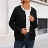 Cardigan à manches longues pour femmes, tricot doux, ouvert sur le devant, pull avec poches, confortable, élégant, vêtements de printemps et d'automne