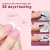 150st Glossy Pink French Tips Tryck på Fake Nail White Smile Line Soft Gel Almond Coffin Nail Tips Ultra Fit Woman Nail Bed 231227