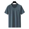 Camisetas para hombre llegada moda Suepr grande verano algodón manga corta suelta cuello pico camiseta talla grande XL 2XL 3XL 4XL 5XL 6XL 7XL