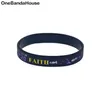 100PCS Jesus Silicone Rubber Bracelet Debossed Filled in Color Matthew 1720 Faith can move mountains214U