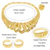 Fashion Woman Necklace Jewelry Set Electric Italy Gold Plated Pendant Wedding Party Earring Ring SYHOL Wholesale 231226