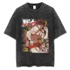 T mens skjortor anime grafisk t -shirt haikyuu vintage tvättade t -shirt män överdimensionerade hip hop streetwear sommar haruku toppar bomull tees -skjorta skjorta ops ees