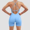 LANTECH – combinaison de Yoga pour femmes, vêtements de sport, de levage, de Fitness, d'exercice athlétique sans couture, avec rembourrage, short actif