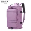 TINYAT Grote capaciteit damesreistas Casual weekendrugzak Dames Sport Yoga Bagagetassen Multifunctionele Crossbody 231227