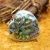 Hopearl Jewelry Simple Heart Wisher Urok na naszyjnik Making Abalone Paua Sea Shell Cabochon Inkrusta