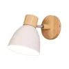 Lâmpada de parede arandela nordic luzes de madeira interruptor de cabeceira para o quarto cabeça de direção e27 cob lâmpada 85-285v