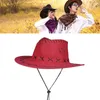 Ball Caps Western Hat Artificial Suede Wide Leisure For Birthdays Party Favors ( Brown )