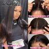 WOWANGEL 2x6 Deep Parting HD Lace Closure Frontal Only Melt Skin Straight Hair Kim K Pre Plucked Virgin For Woman 231226