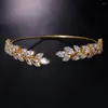 Bangle Stonefans Luxury Cubic Zircon Open Cuff Bracelets Wholesale Ins Fashion Leaf Bracelet Wedding Bridal Hand Jewelry