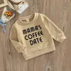 Citgeett Autumn Infant Baby Boys Mädchen Sweatshirt Brief Druck Langarm süße atmungsaktive Pullover Tops Frühlingskleidung 231227