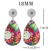 Dangle Earrings MOM Girls Beach 12mm 18mm Snap Button Drop Acrylic Eardrop Ear Stud DIY Jewelry V2080