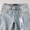 Lila Jeans Designer Jeans Herrenhose Vintage Patchwork Luxus Punk Denim Punktmuster Herrenhose Retro Lila Markenjeans