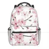 Sac à dos fleur de cerisier aquarelle sac à dos décontracté pour hommes femmes étudiants livres école pochette d'ordinateur sac à dos souple