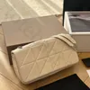 vit färgtråd mönster designer väska märke läder klaff crossbody väskor silver kedja lyxiga handväskor högkvalitativ ny stil axelväska kvinnors messenger väskor