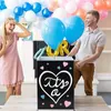 Kön Display Balloon Box DIY Baby Paper Box For Gender Display Decoration Baby Shower Home Decoration 231227