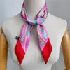 Шелковый шарф с дизайнерским принтом и цветочным принтом, повязка на голову для женщин, шелковый новый маленький шелковый шарф, тонкий узкий длинный завязанный мешок, лента с ручкой для волос, лента для волос 5x86 см