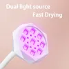 Nagel LED -lampa 27W nageltork UV -lampa 360 ° Böjbar snabb torkning av falsk nagelmanikyr polsk lim gel härdningsbordslampa design 231227