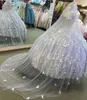 Quinceanera Abites Lavender Party Ball Abito da ballo A abito senza maniche Tulle Cipper Custom Up Plus Nuovi Appliques floreali 3D bianchi Sweetheart