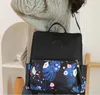 Mochilas escolares para mujer, mochila de nailon estampada a la moda, gran capacidad, hombro de viaje, bolso de mano informal para mujer, mochila