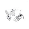 Studörhängen för kvinnor Sparkling Angel Wing Crystals Gift Lover Sterling Silver smycken Tillbehör 2023