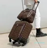 Koffer Koffer 2023 hohe Qualität 16 "Zoll Retro Frauen Gepäck Reisetasche mit Handtasche Rolling Koffer auf Rädern 87