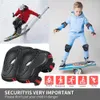6pcs/set childrenアウトドアスポーツ保護ギア膝肘パッド乗馬リストガードローラースケート安全性脚保護231227
