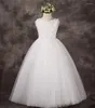 Robes de fille à fleurs pour mariages, en Tulle, en dentelle, demi-manches, robes de première Communion, vêtements de fête et de concours pour enfants