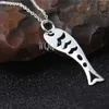 Anhänger Halsketten 925 Sterling Silber Fisch Knochen Und Angelhaken Halskette Punk Stil Pullover Kette Ethnische Retro Männer Frauen Schmuck