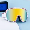 New fashionable snow large-frame sunglasses for women, fashionable and high-end sports outdoor windproof, cold-proof and anti-fog ski goggles PF