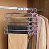 Kleiderbügel Schrank Hosen Hosen Handtuch Kleidung Schals Organisation Lagerung Schichten Racks Halter 5