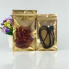 Wholesale Golden Clear Self Seal Zipper Bags Plastic Package Packaging Bag Zipper Lock Packing With Hang Hole Mlhni Jlwqh