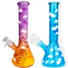 Heady Glass Dab Rigs Hookahs Downstem Perc Grosso Bongos de Água Fumar Tubulações de Água Plataforma de Vidro com Tigela de 14mm