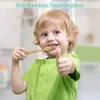 10 Pieces Kids Bamboo Toothbrush Natural Cylindrical Toothbrush Wooden Toothbrushes Toddlers Wood Organic Toothbrush BPA-Free 231227