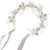 Hair Accessories Elastic High-end Garland Bride Headband Adjustable Girls Performance Flower Decor Bridal Jewelry